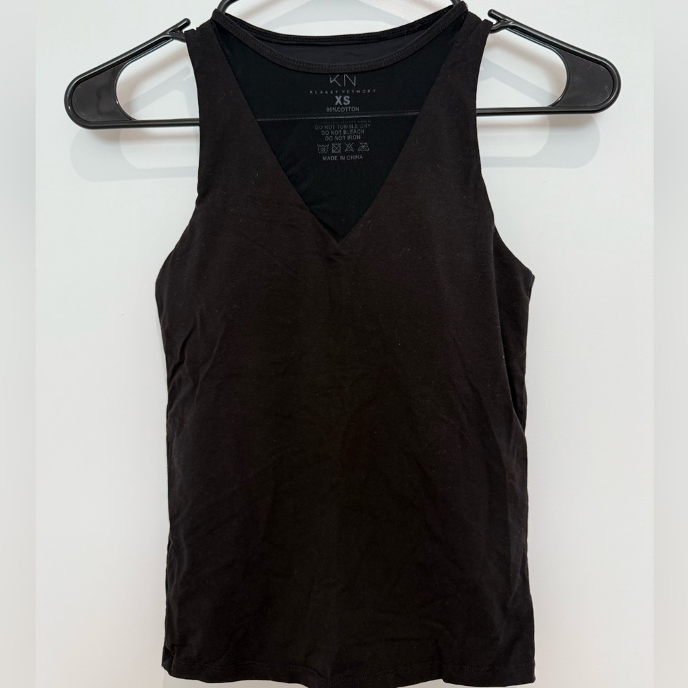 Klassy Network Black V-Neck Tank
